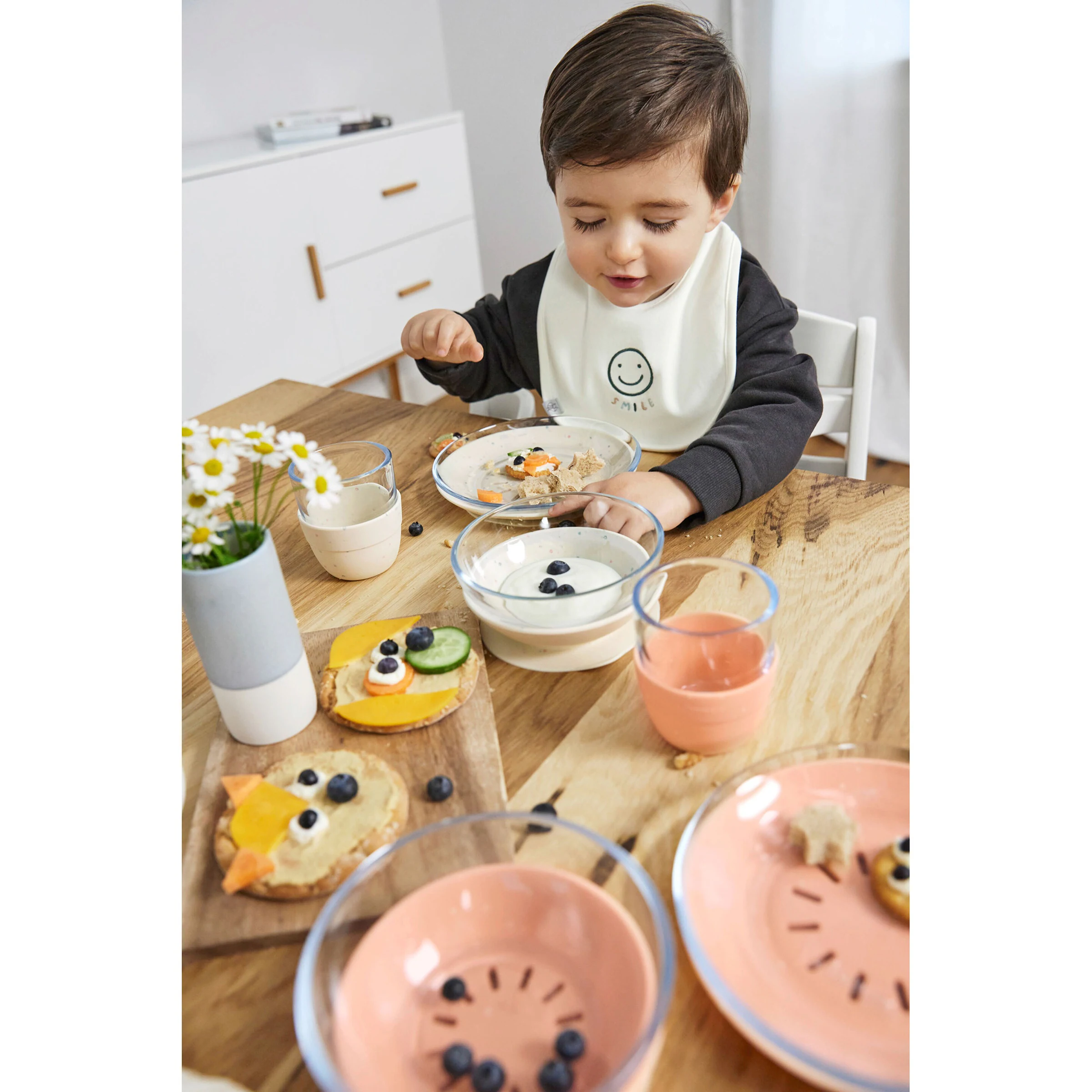 Lässig 5er-Pack Lätzchen Tiny Smile braun