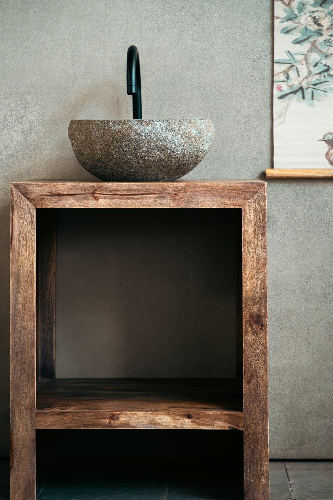 Waschtisch 'Paul' aus Mangoholz, natur, B 60 cm, H 75 cm, L 45 cm von fischer's lagerhaus