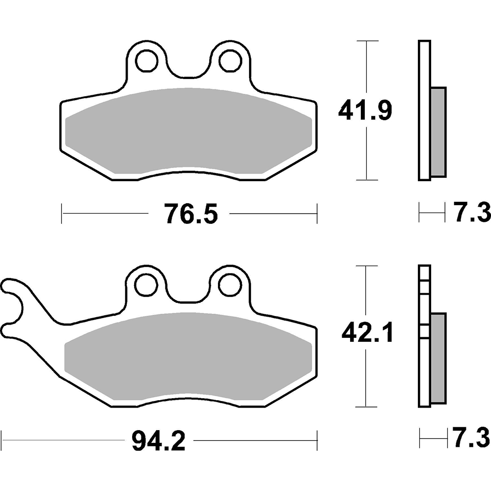 SBS - Plaquettes de frein 168CT (774)