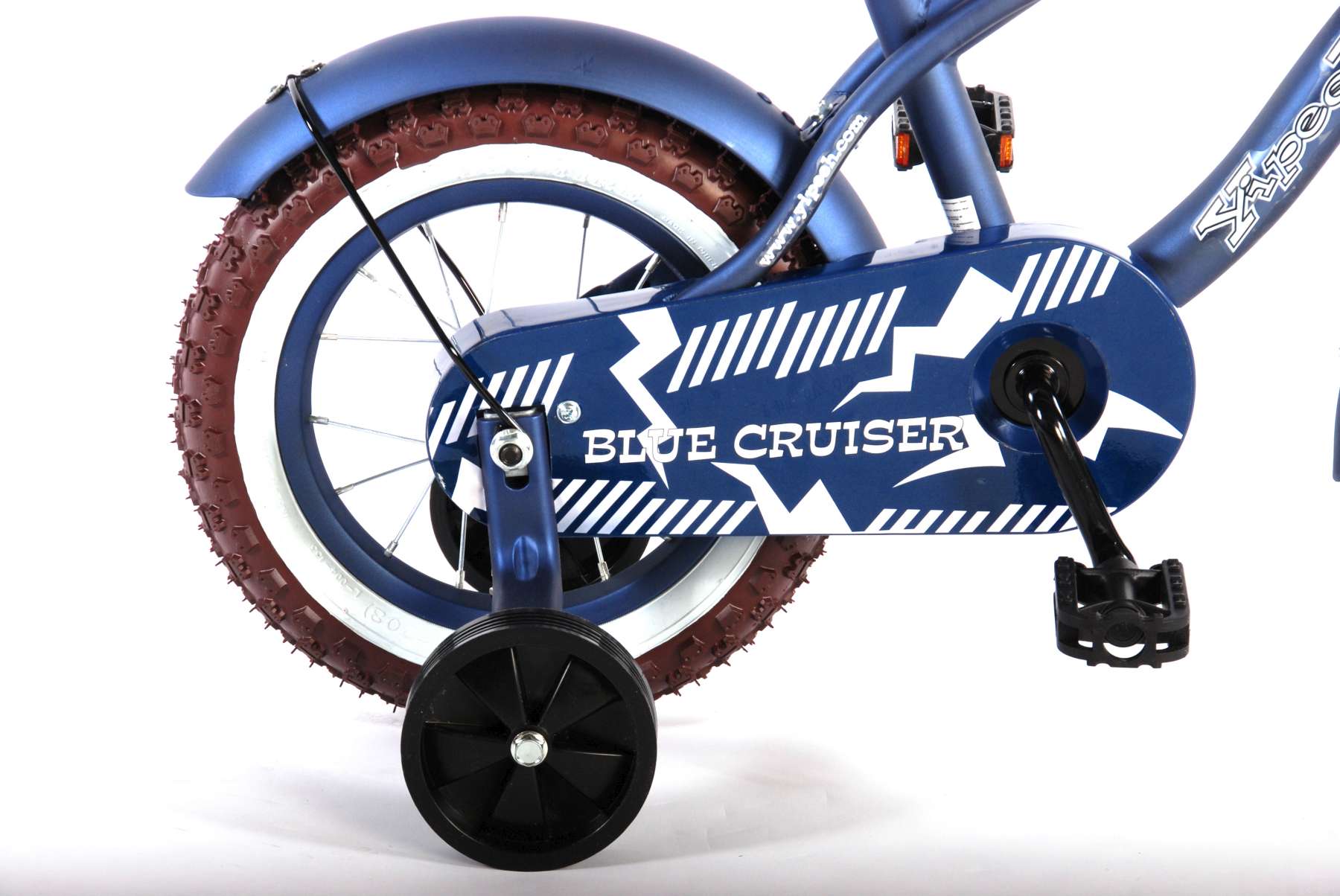 TPFSports Black Cruiser Kinderfahrrad - Jungen - 12 Zoll - Rücktritt + Handbremse - Schwarz