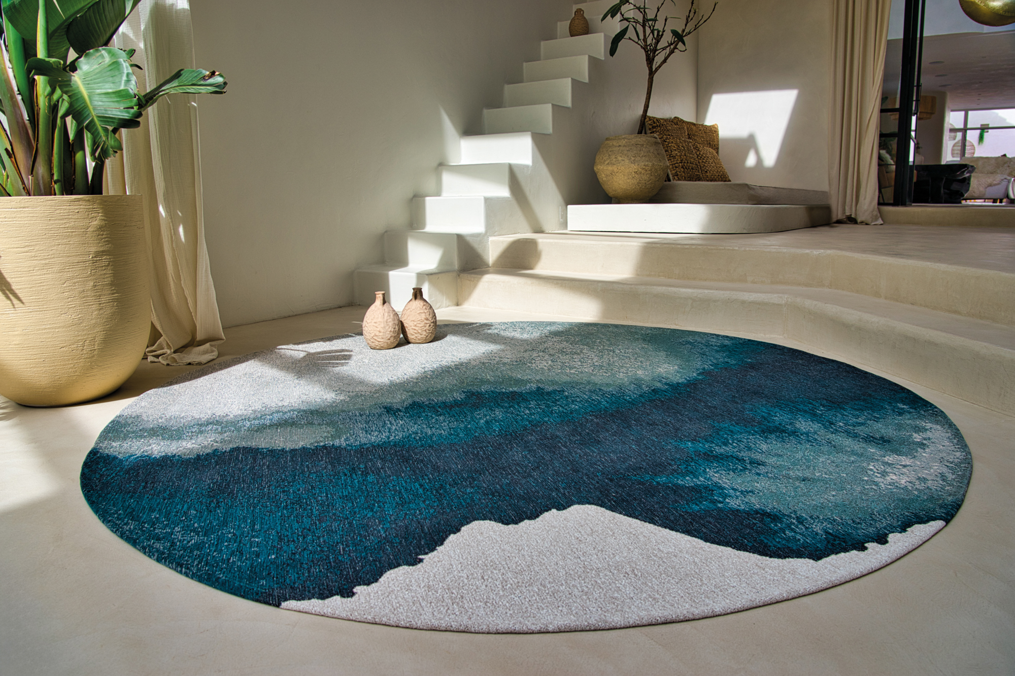 Ecorugs vloerkleed Lagoon donkerblauw 240x340 cm