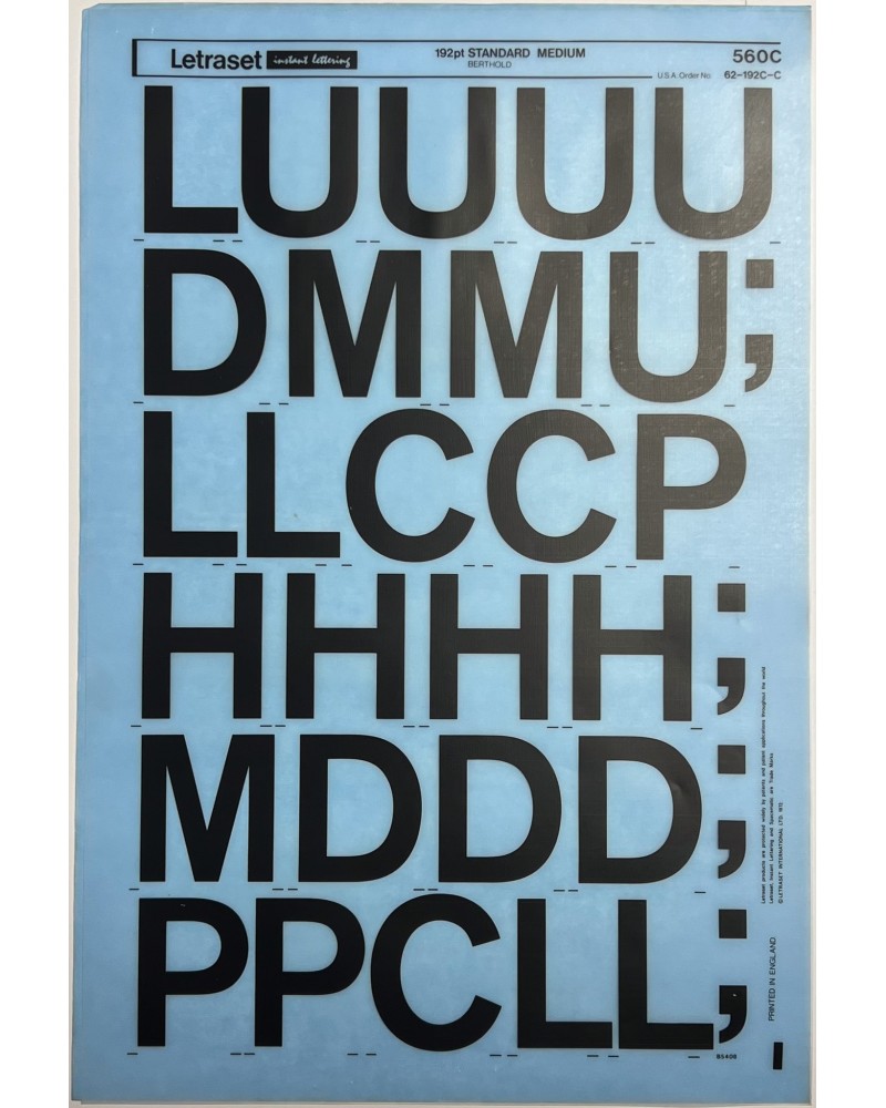 letraset-560C- STANDARD MEDIUM - 192pt