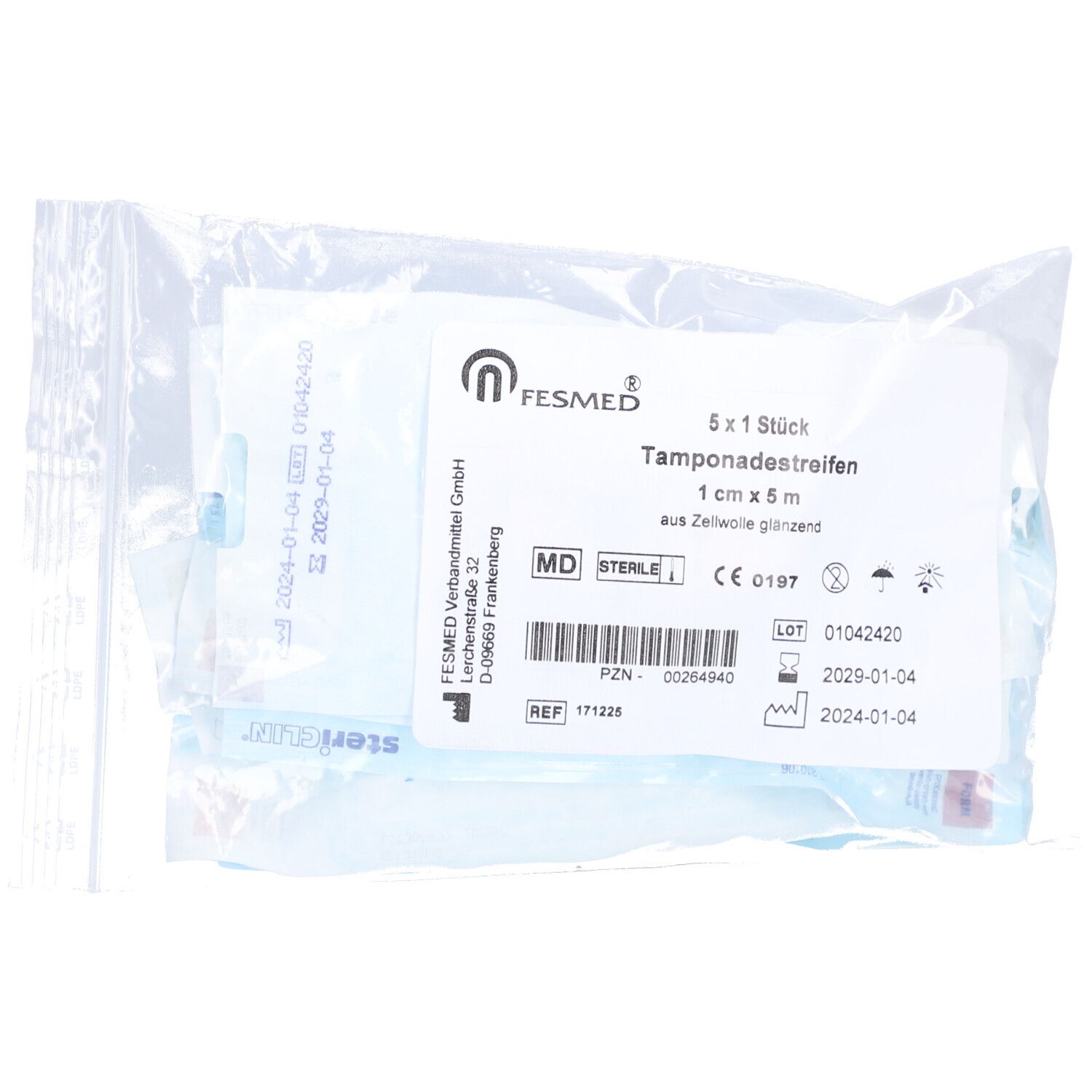 FESMED Tamponadestreifen steril 1 cm x 5 m