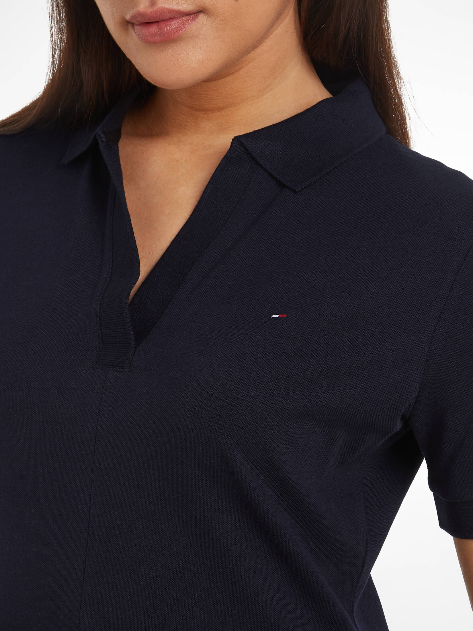 Tommy Hilfiger| Damen Polokleid mit knopfloser Leiste Regular Fit