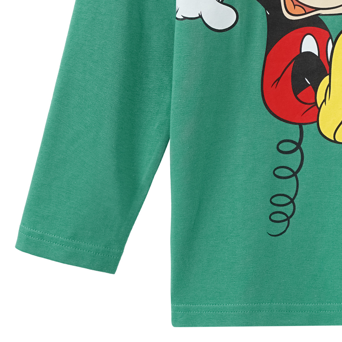 Topolino Micky Maus Langarmshirt mit großem Print dunkelgrün