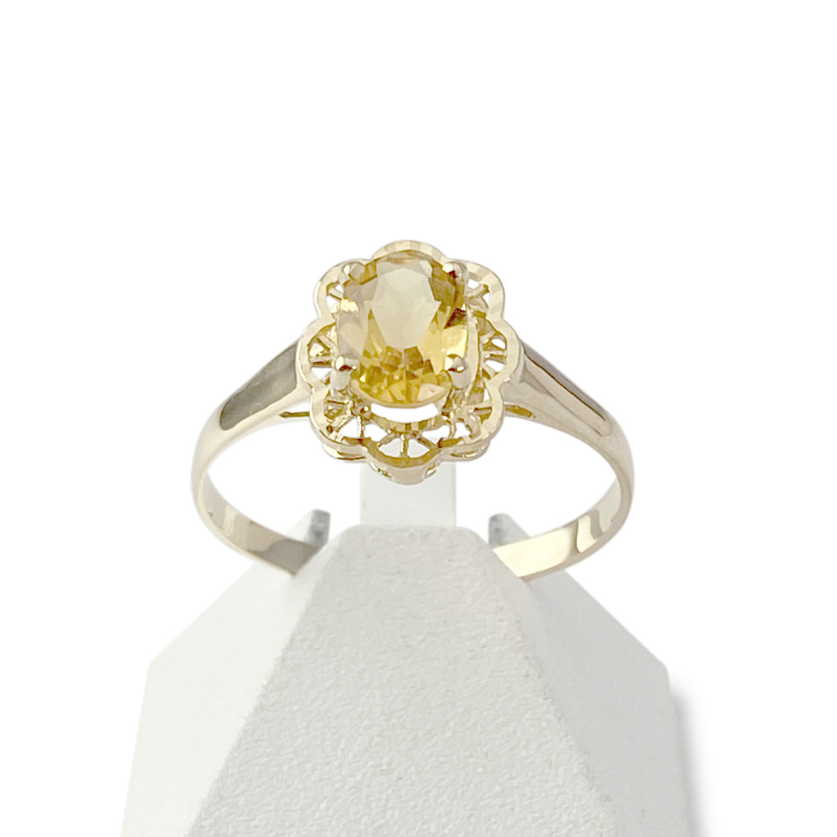 Bague d'occasion or 750 jaune citrine