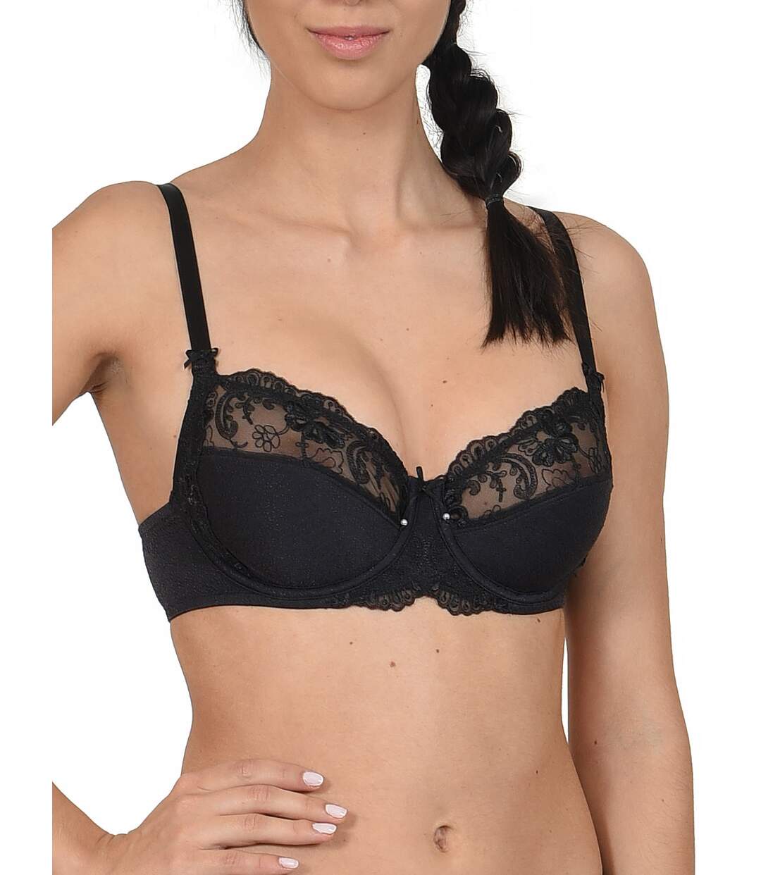 Soutien-gorge armaturé Caroline Lisca noir - bonnets B à E
