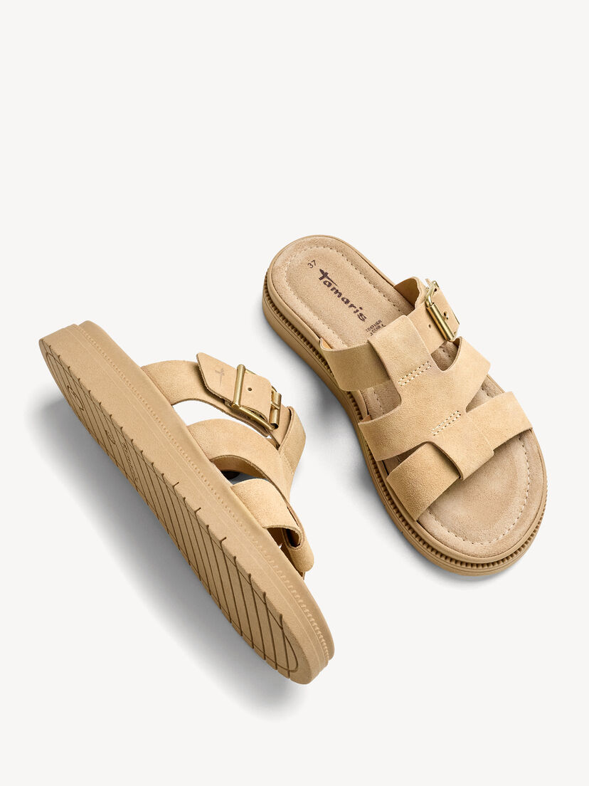 Leren Slipper - beige