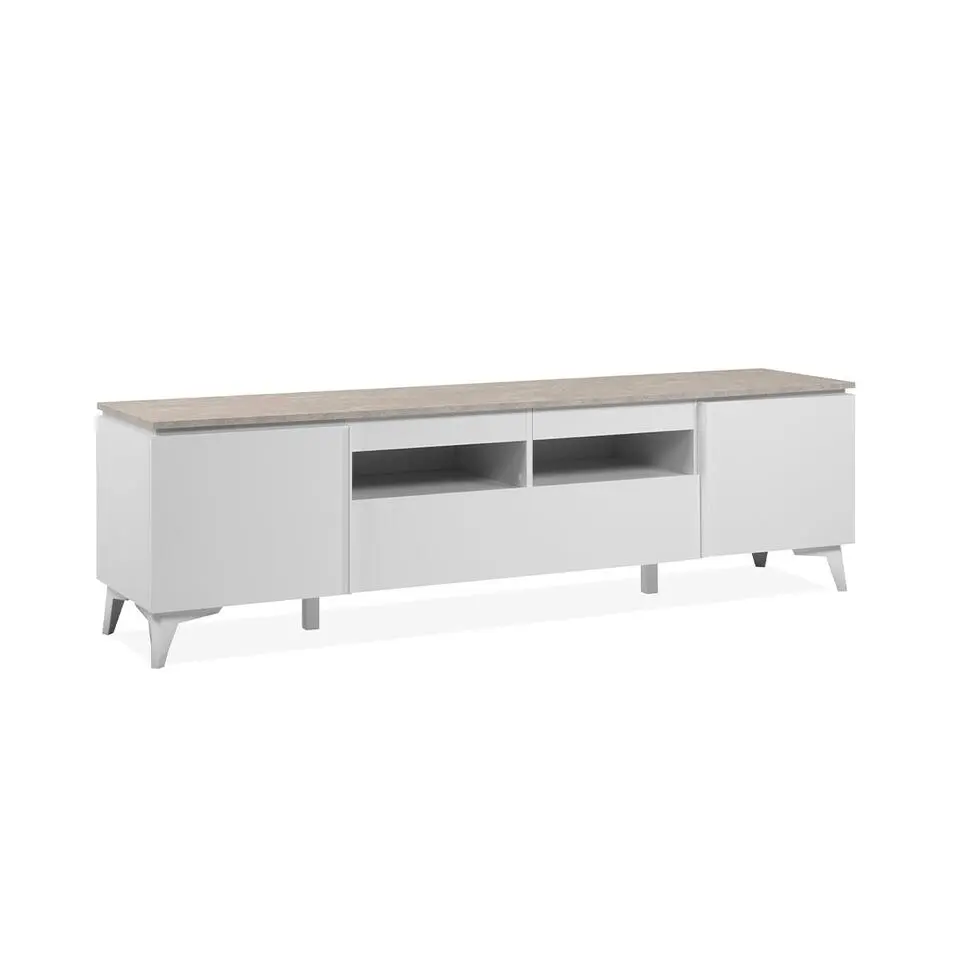 CALICOSY - TV-Meubel BERTRIX 56A - Wit - 51,5x177x40 cm