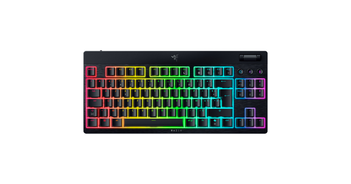 RazerBlackWidow V4 Low-Profile, gaming toetsenbord  (Zwart, US lay-out, Razer Low-Profile Orange, RGB leds, TKL)