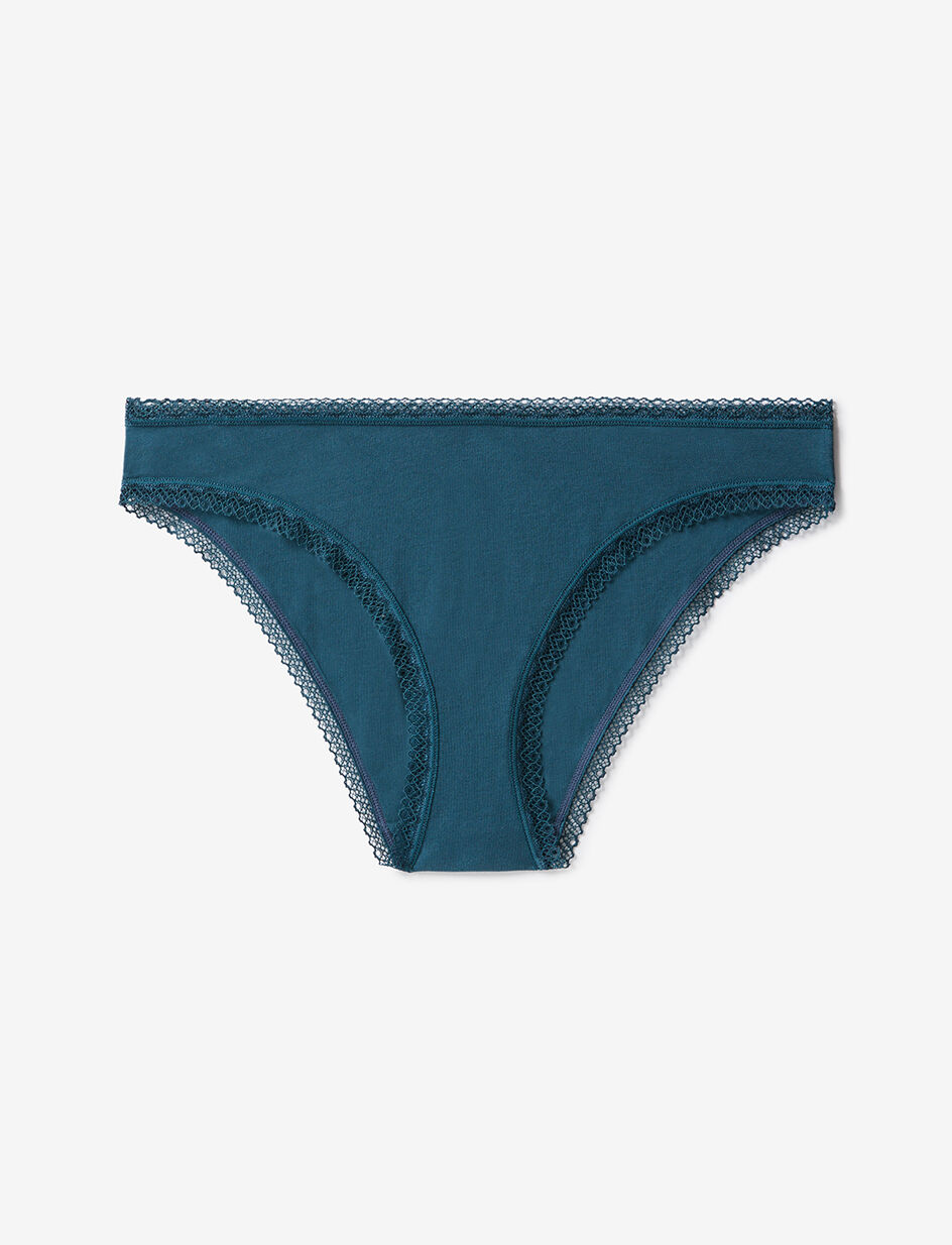 Culotte taille basse - bleu canard