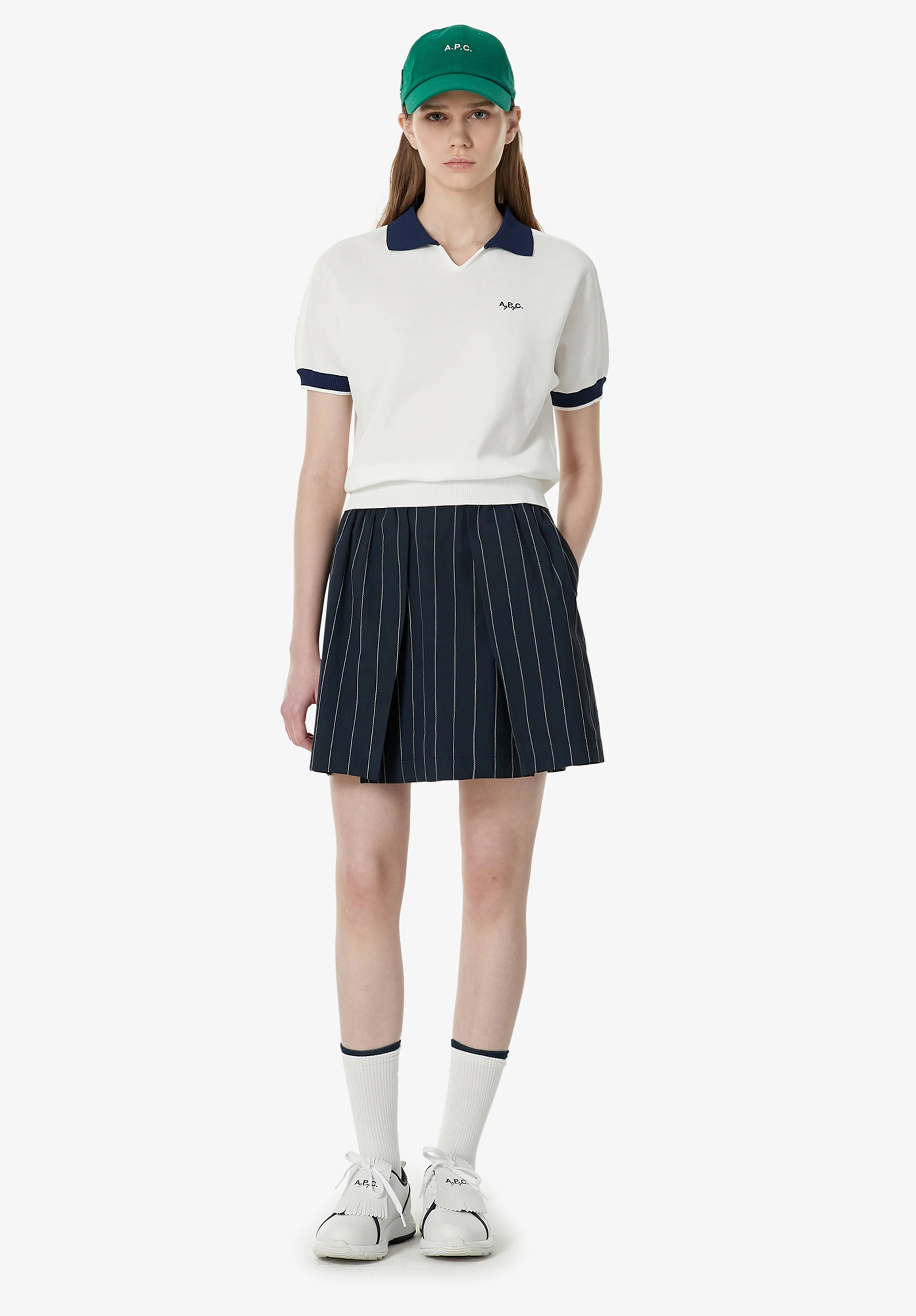 Polo en maille A.P.C. Golf - Blanc