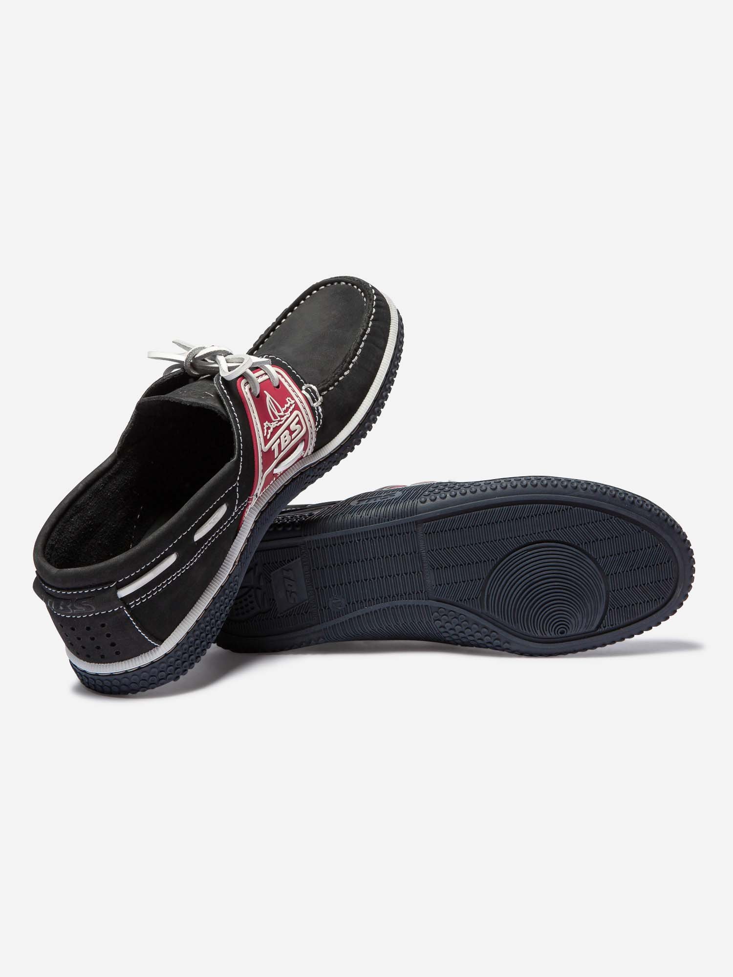 Chaussures Bateau Homme Semelle Grip Cuir Marine