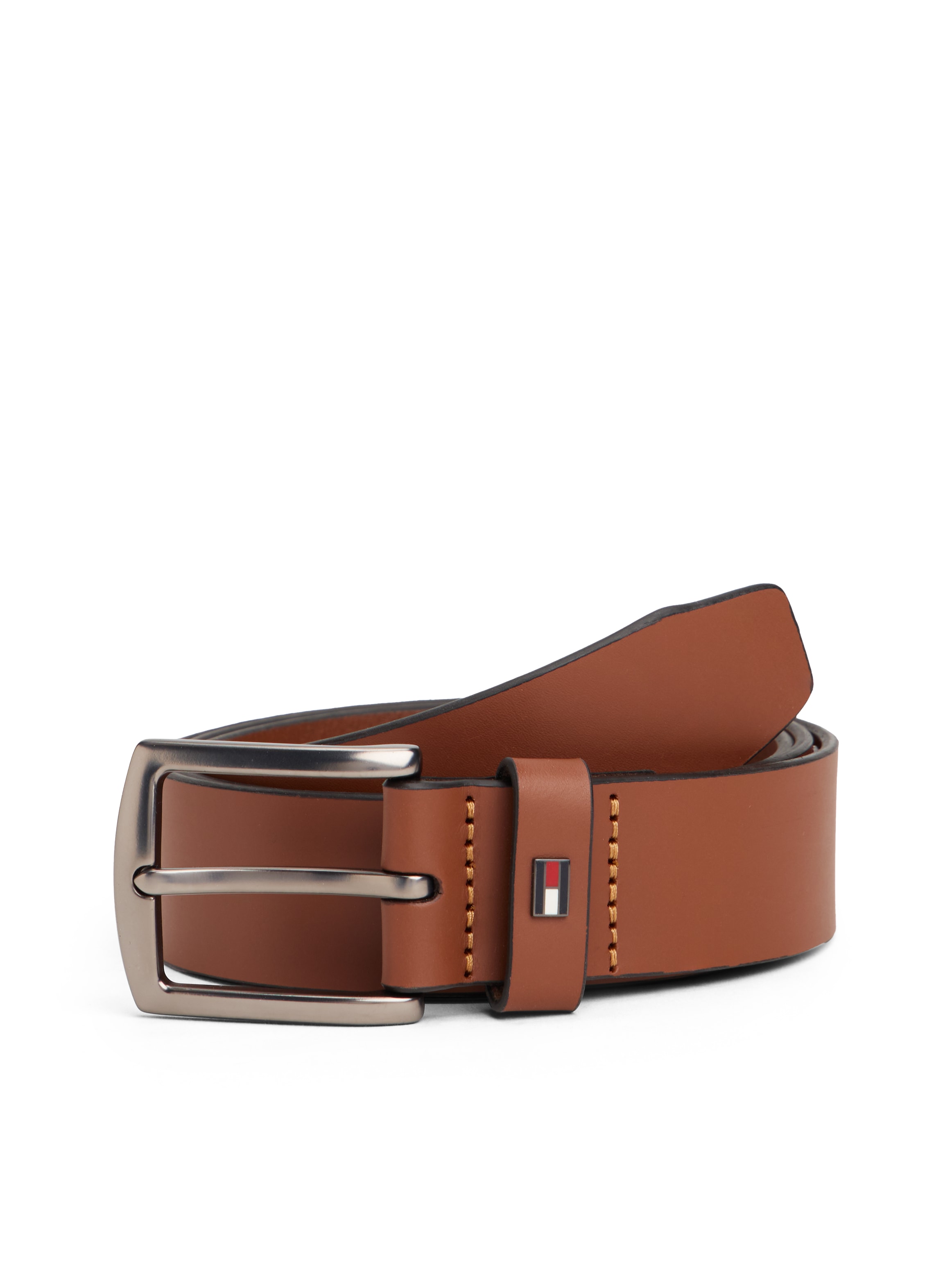 Tommy Hilfiger Ledergürtel »DENTON 3.5  cm breit EXT«, Einfachdornschliesse, Metalllogo