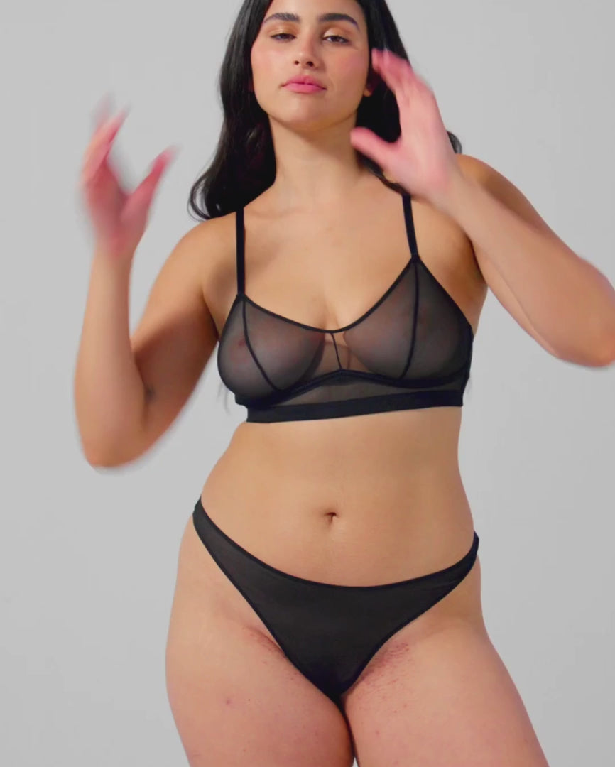 Understatement Underwear Mesh Balconette black