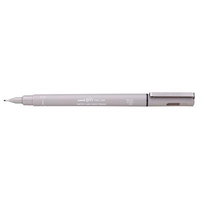 UNI PIN - Feutre fin - pointe calibrée - 0,5 mm - gris clair