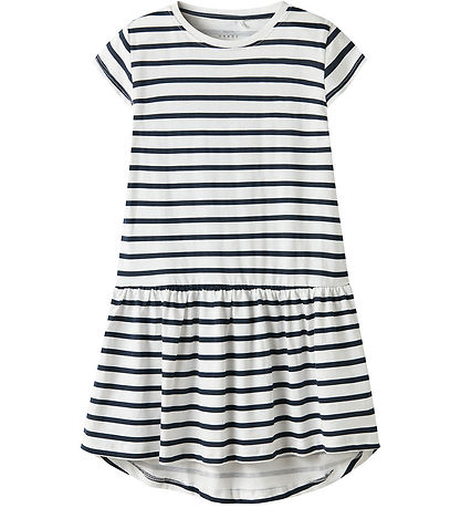 Name It Kleid - Striped - NkfVigga - Bright White/Stripe