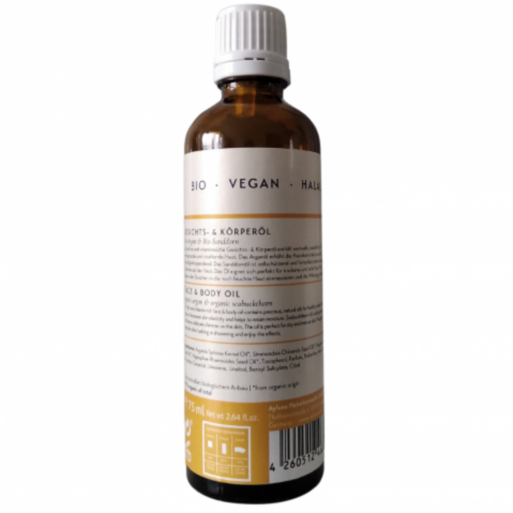 Ayluna  Gesichts- & Körperöl Bio-Argan & Bio-Sanddorn, 75 ml
