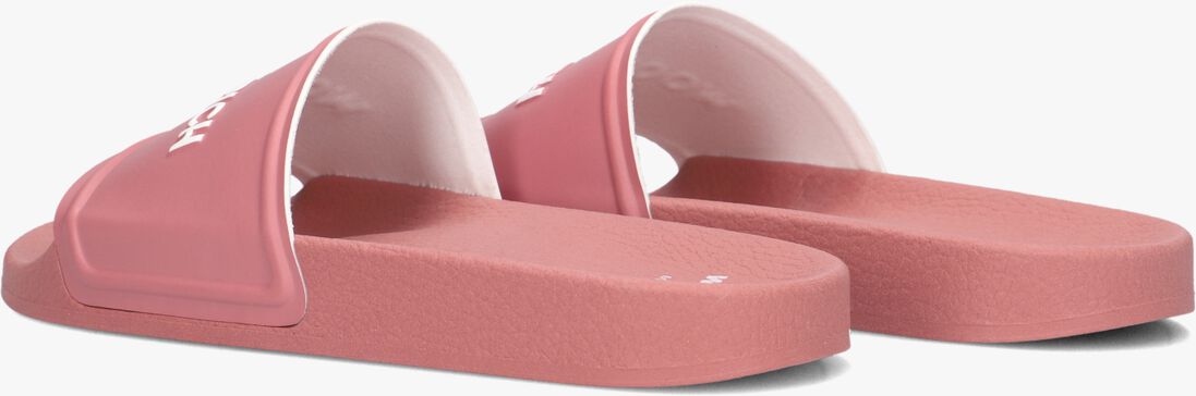 roze woolrich badslippers slide sandal dames