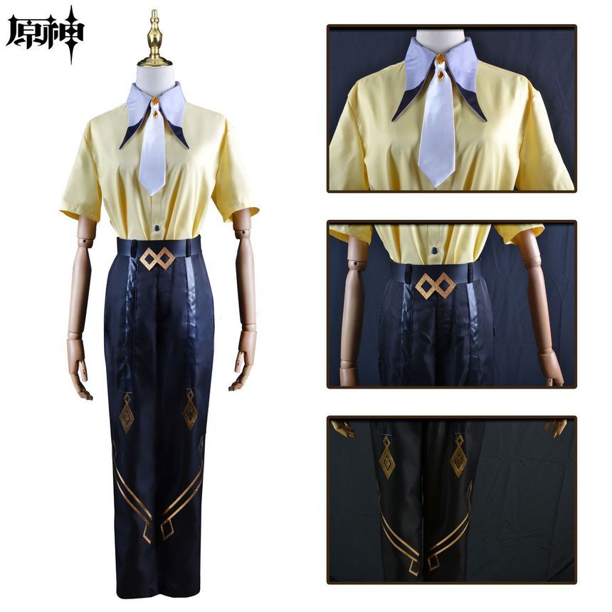 Custaplayu - Genshin Zhongli Cosplay-kostuumset