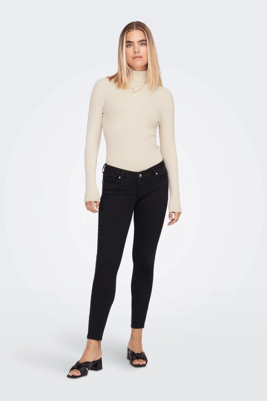 Only Onlkarol L/S Rollneck Pullover Knt 3949097 pumice stone w melange