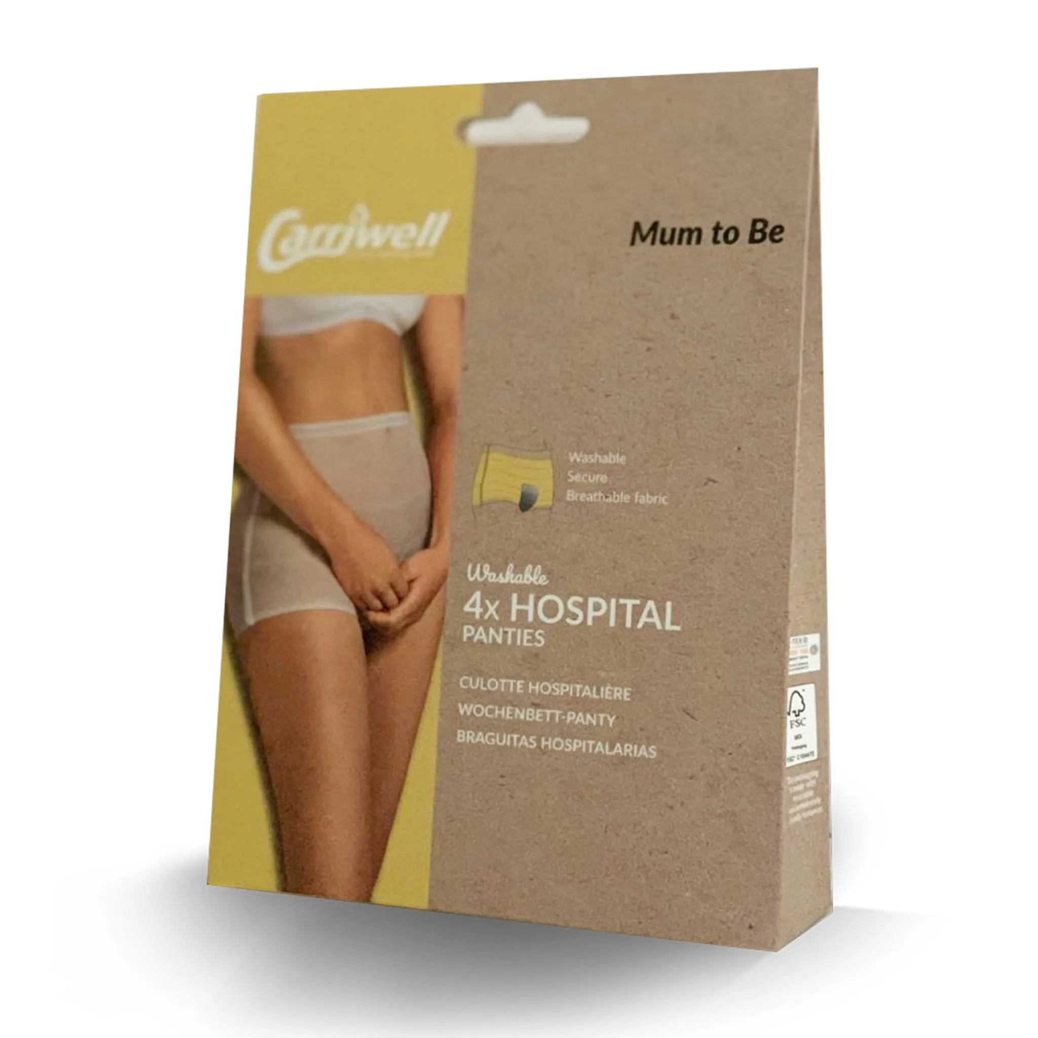 Carriwell Culotte d'Hôpital en Filet (Césarienne et Accouchement Vaginal) - Paquet de 4
