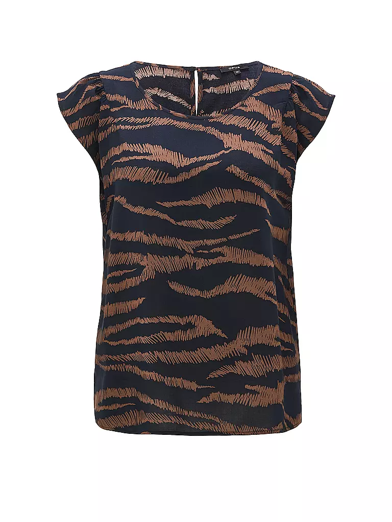 OPUS Blusenshirt FANNIE SAFARI dunkelblau