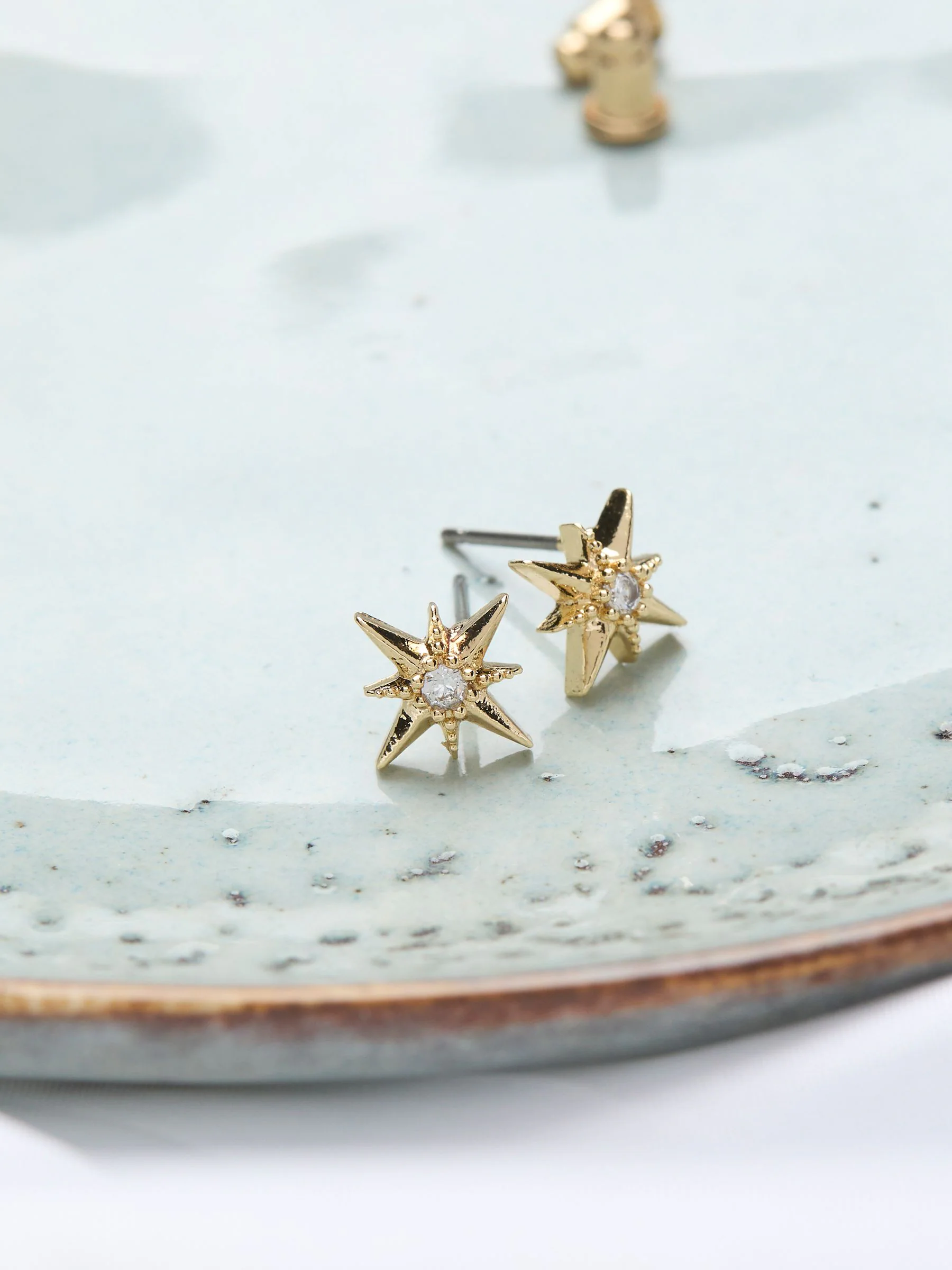 FatFace Textured Star Stud Earrings