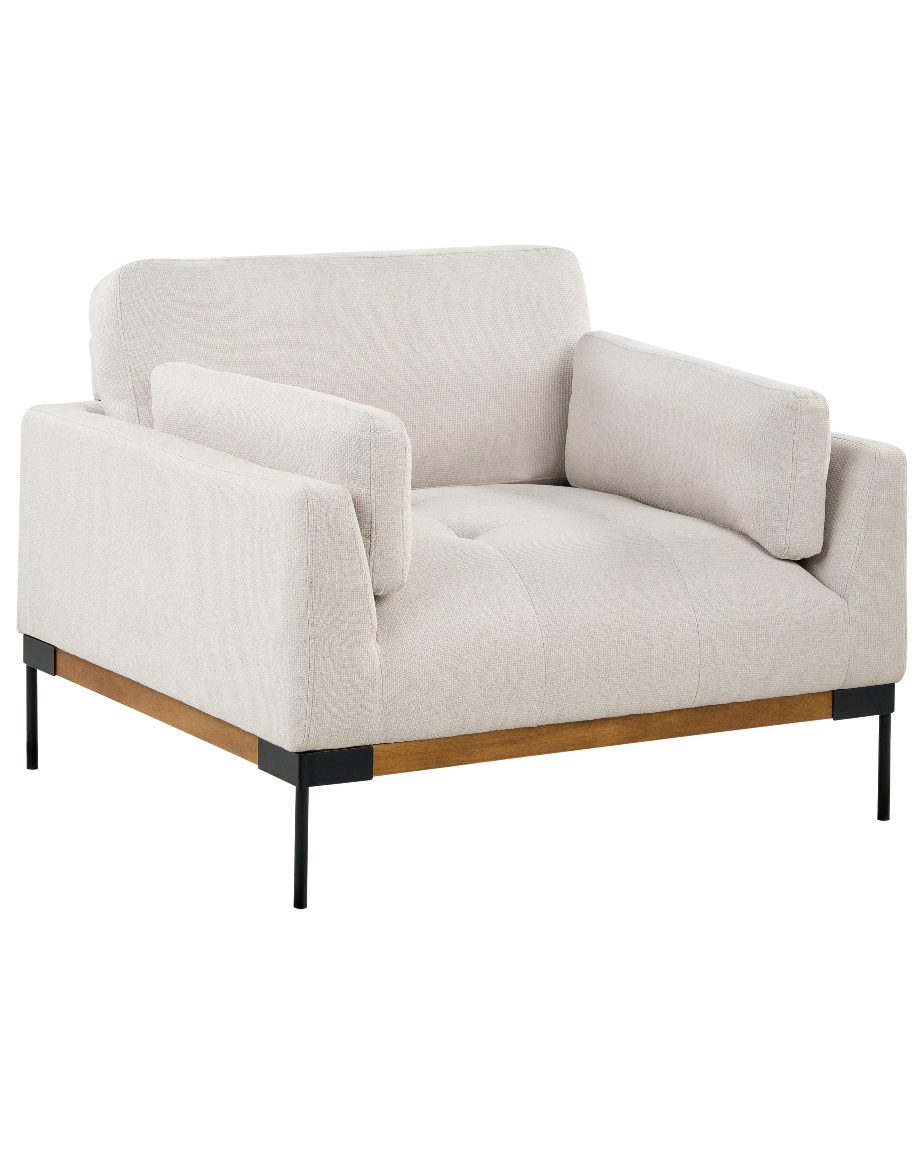 Fauteuil SKAVEN Stof Lichtbeige