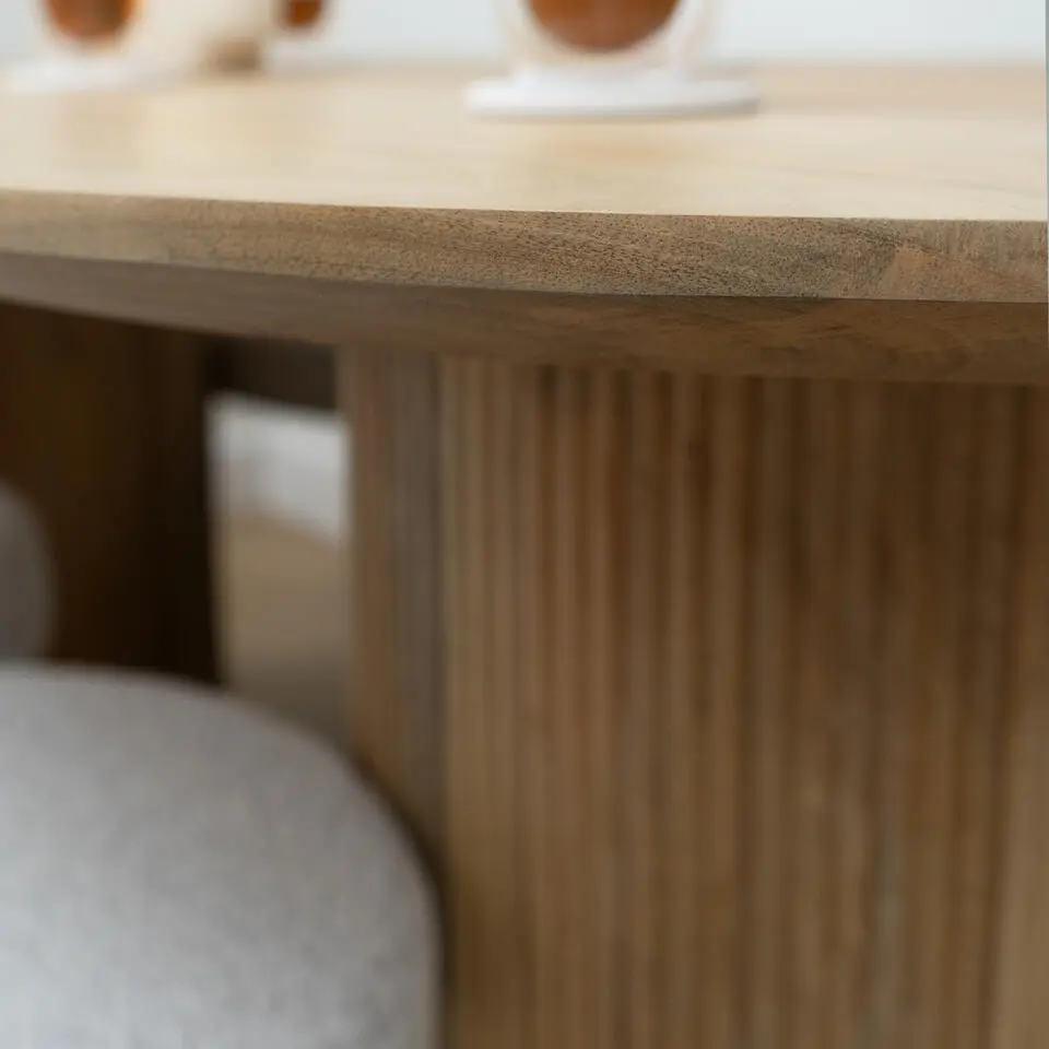 Lewis & Loft Eettafel Lynn – Ovaal – 200x90 cm – Mangohout – Naturel