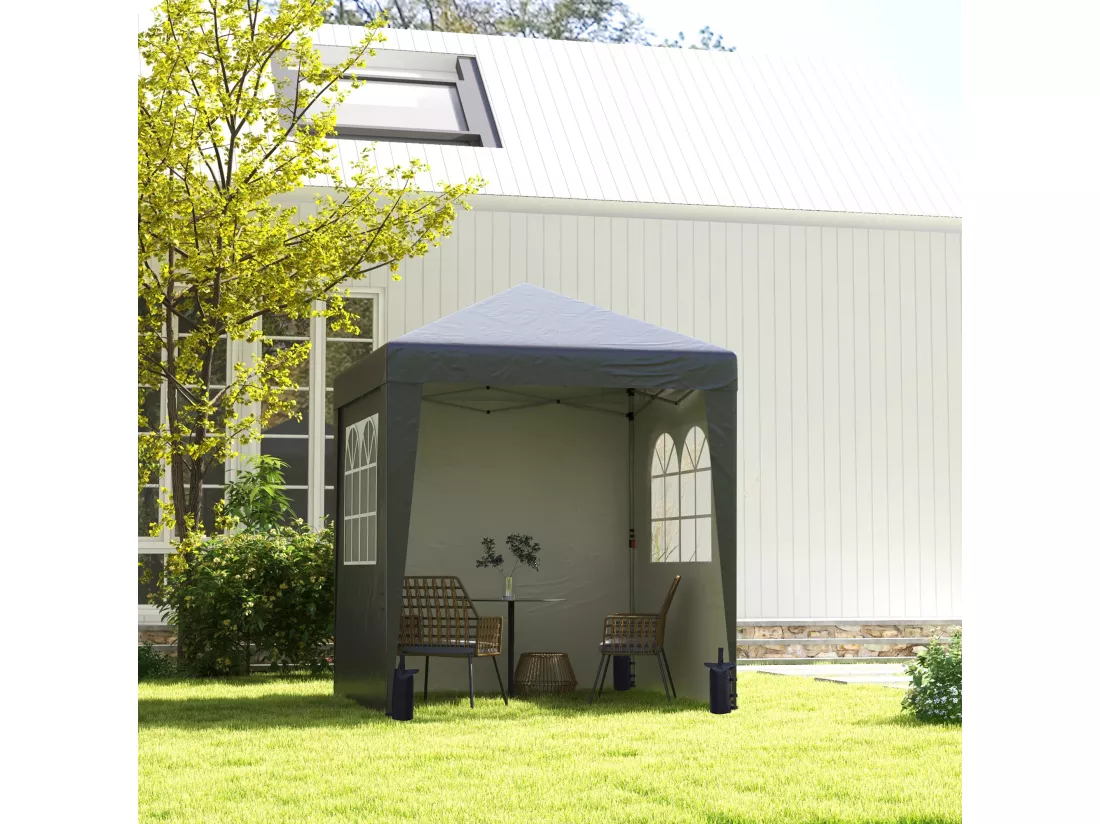 Tonnelle de jardin pliante pop-up réglable anti-UV 30+ 4 sacs lestage sac de transport