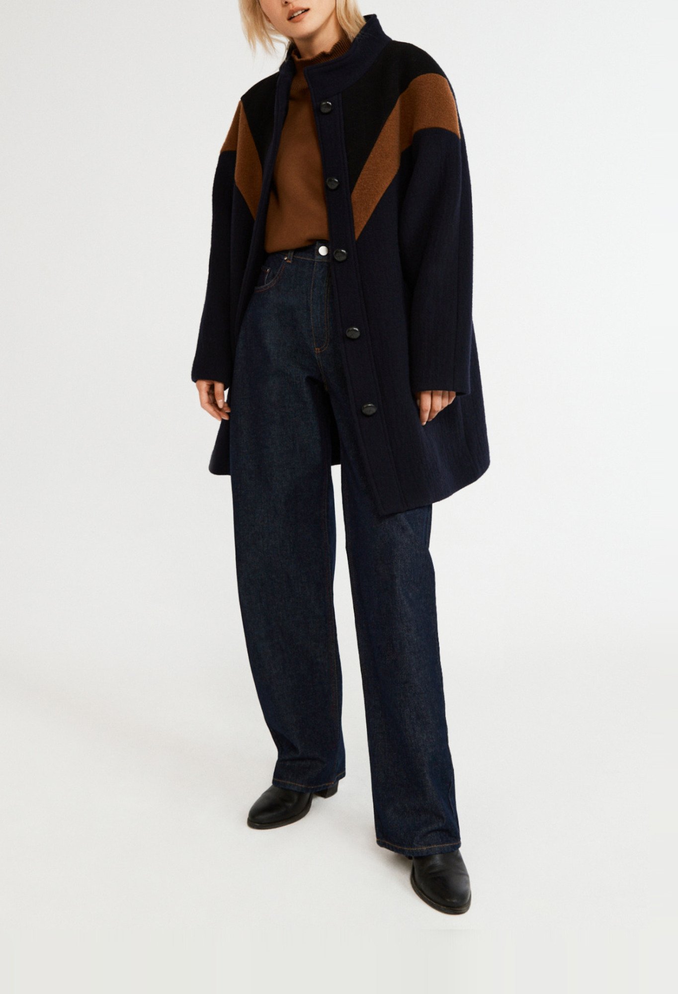 Manteau mi-long en laine