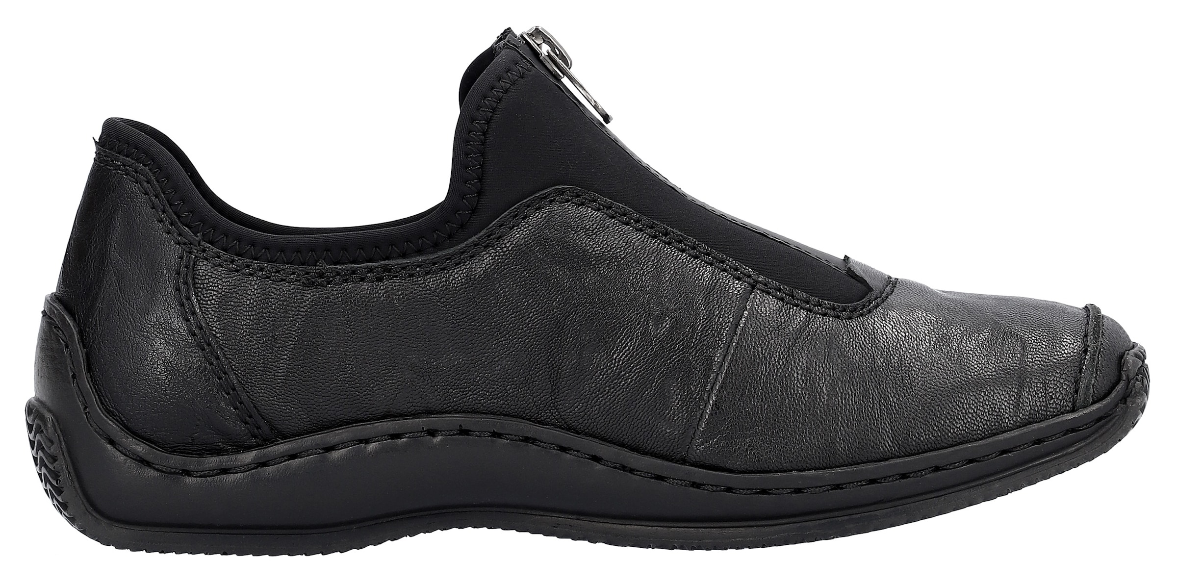 Rieker Slipper  Halbschuh, Freizeitschuh mit Reissverschluss für einfacheres Schlupfen