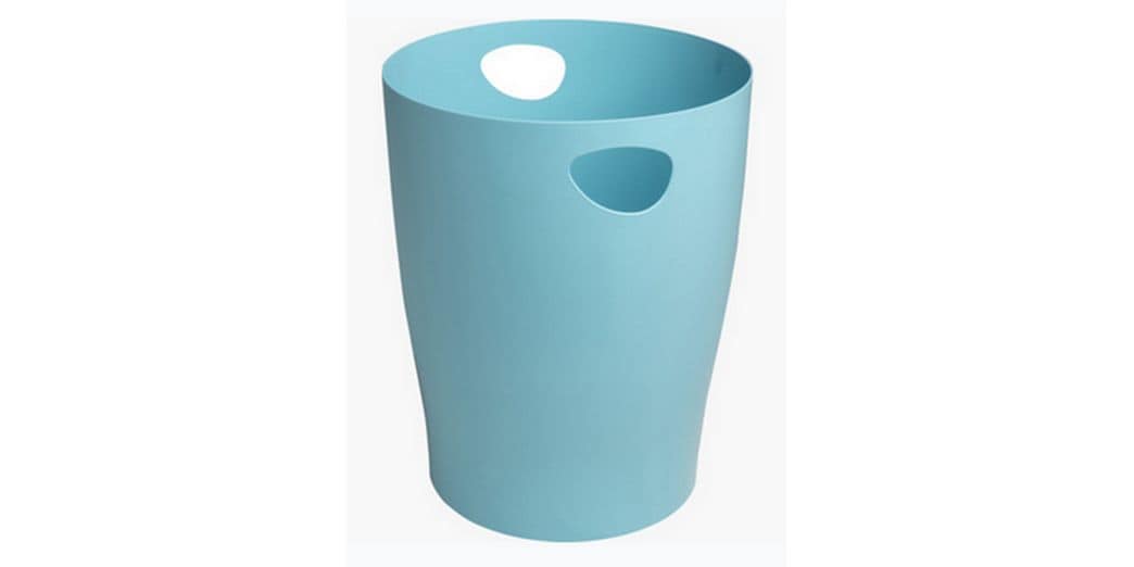 Exacompta Papierkorb Ecobin Skandi 15 L, Frostblau Abfalleimer