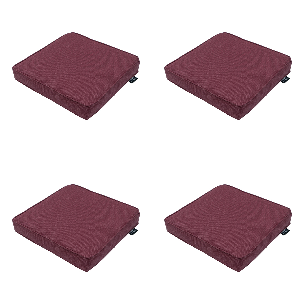 Madison Bordeaux canvas eco+ Zitkussen - Set van 4