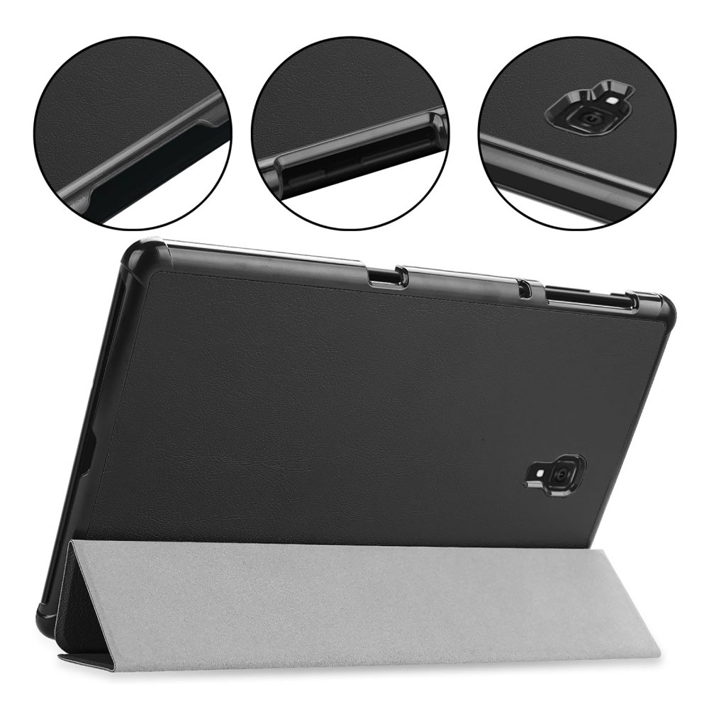 Samsung Galaxy Tab A 10.5 Leder Tasche Smart Cover Schutzhülle - Schwarz