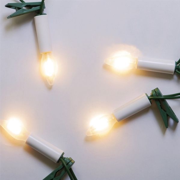 LED Lichtsnoer voor buiten FELICIA FILAMENT 20xE10 19m doorzichtig/warm wit IP44