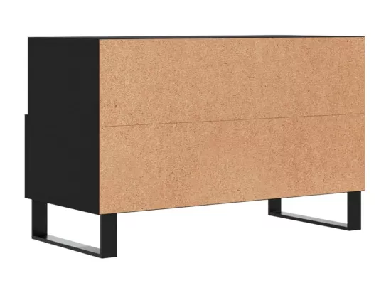 Meuble TV Noir 80x36x50 cm Bois d'ingénierie