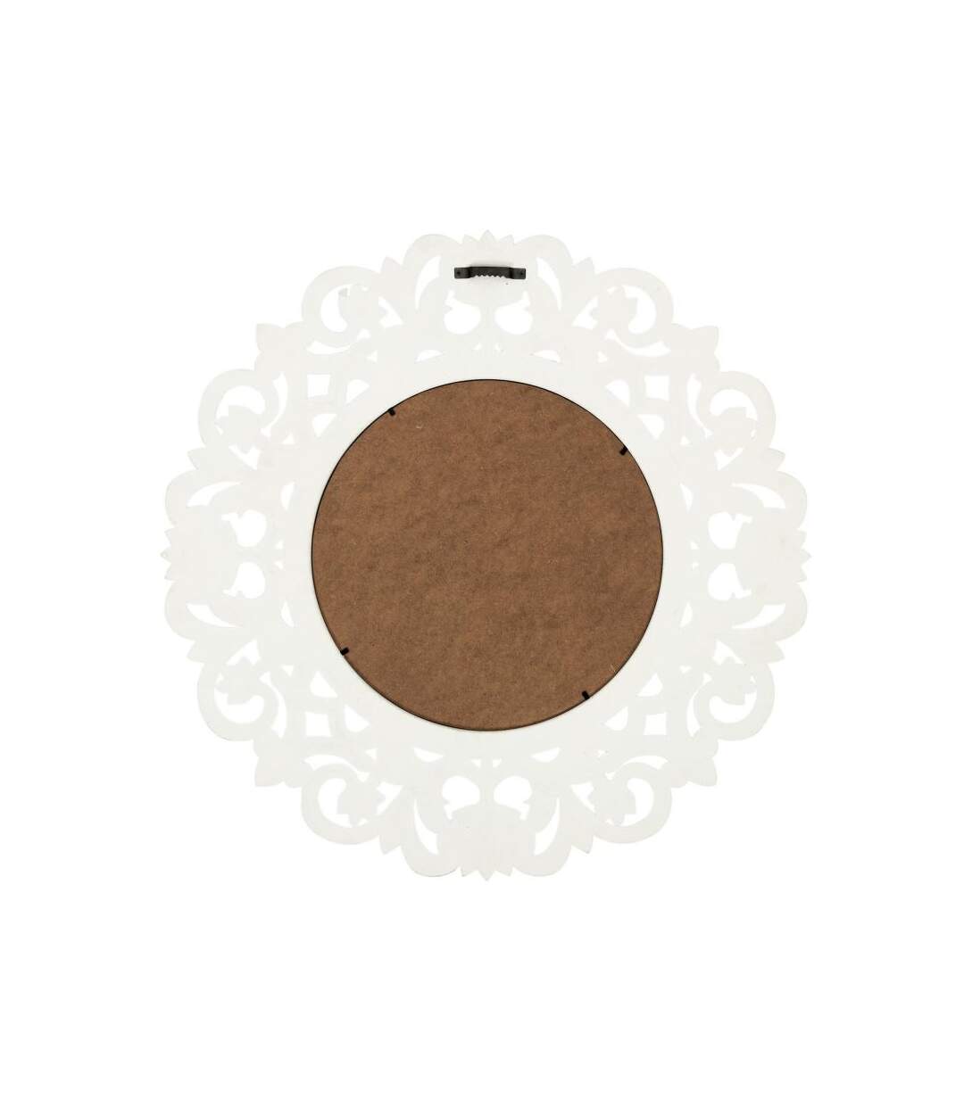 Paris Prix - Miroir Mural En Bois Sculpté charme 60cm Blanc