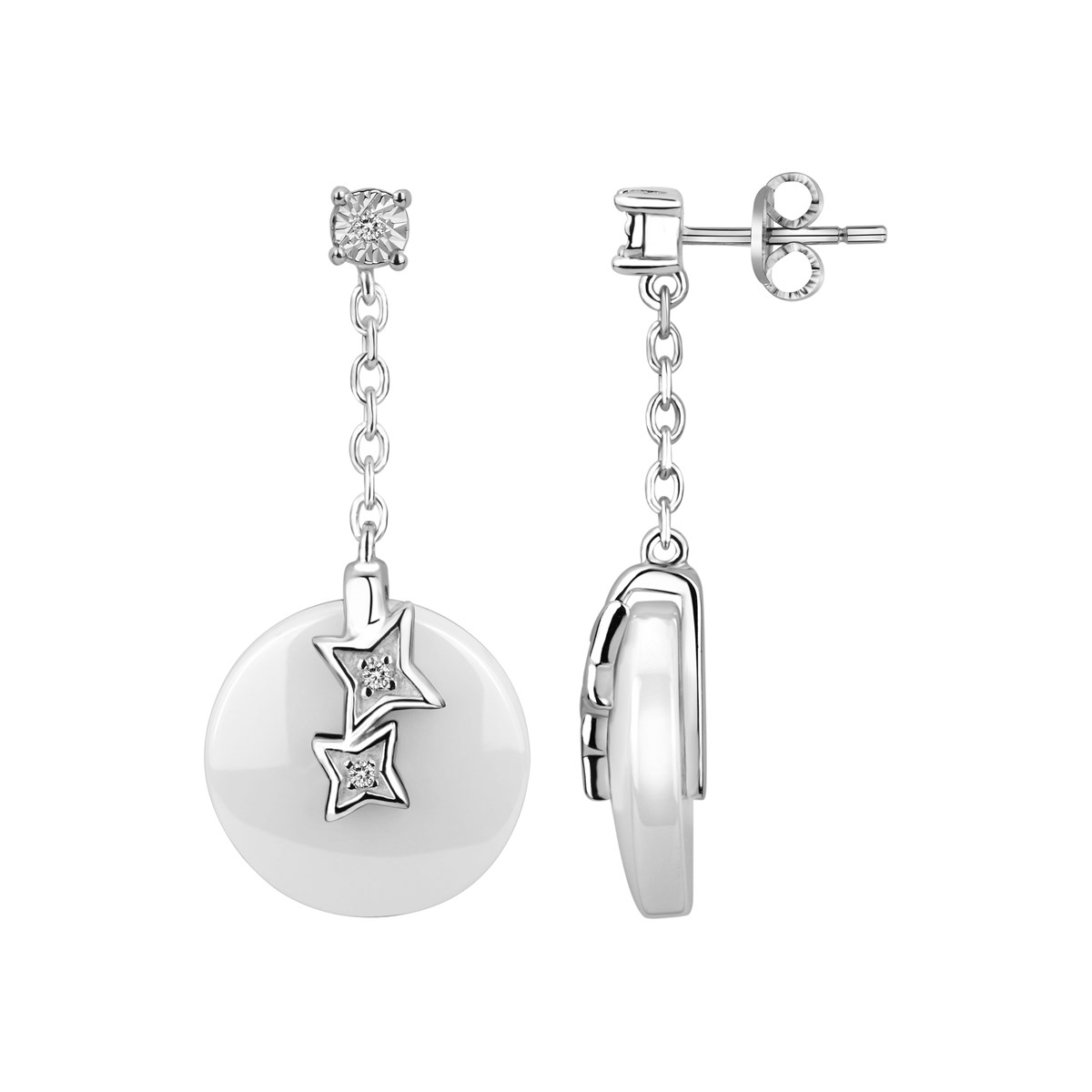Boucles d'oreilles pendantes en Argent