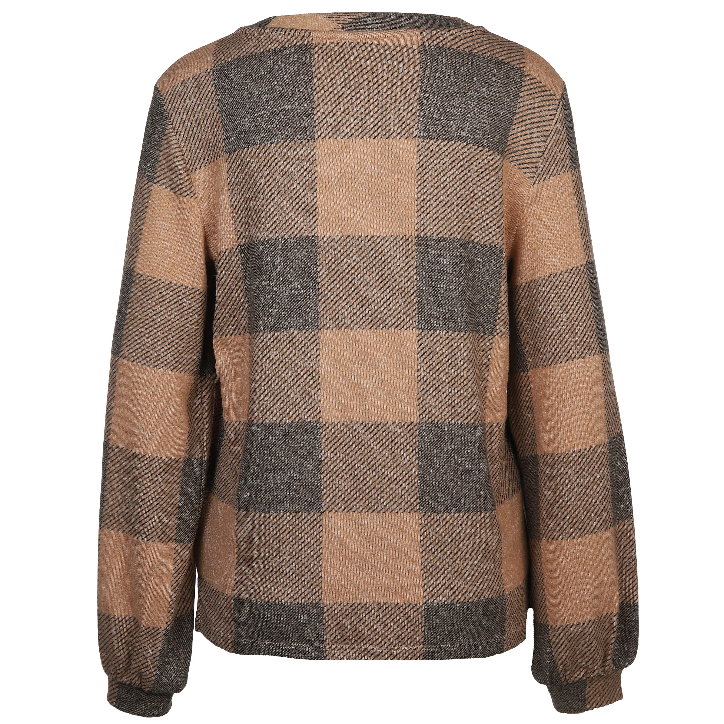 Damen Flauschshirt im Karolook