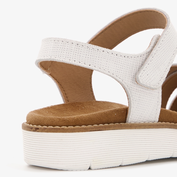 Hush Puppies leren dames sandalen zilver