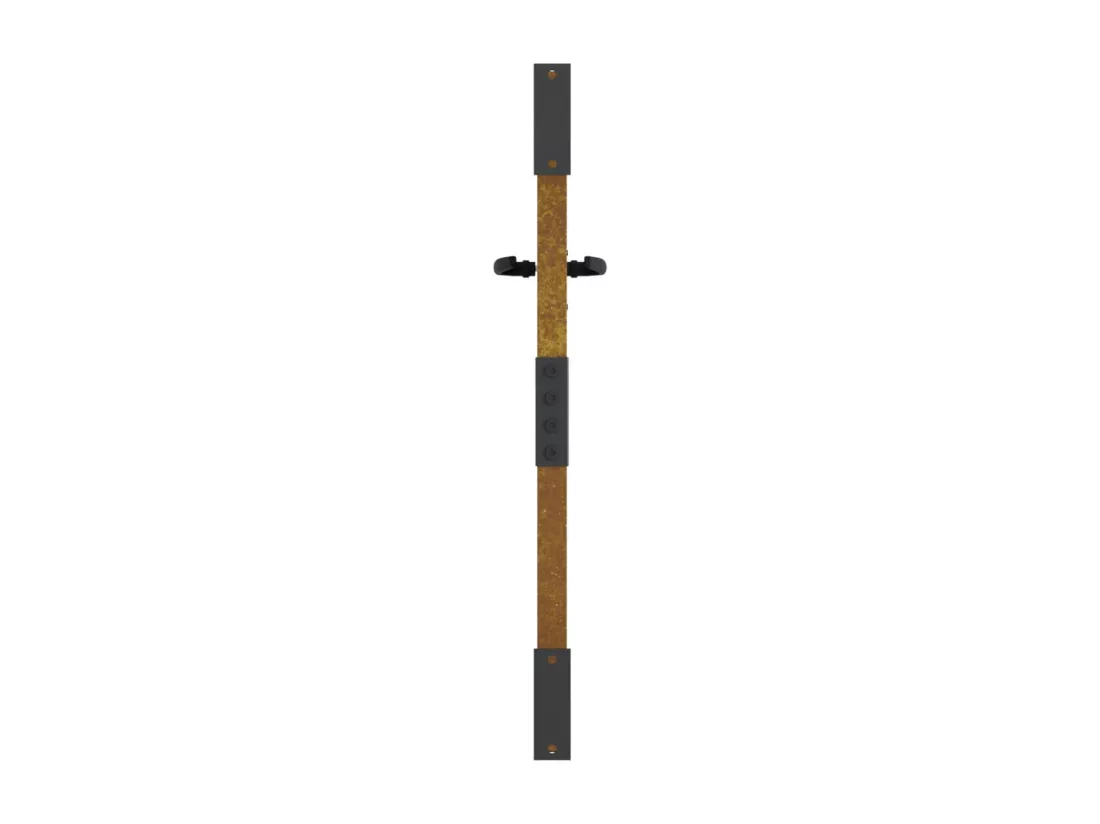 Portail de jardin 85x75 cm acier corten design de bambou