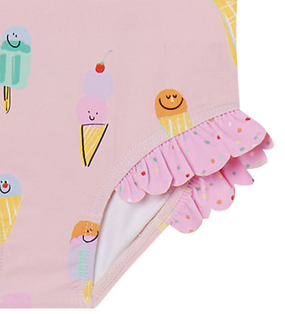 Stella McCartney Kids Badeanzug - UV50+ - Rosa m. Eis