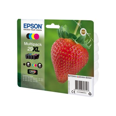 Epson 29XL Fraise - Pack de 4 - noir, cyan, magenta, jaune - cartouche d'encre originale