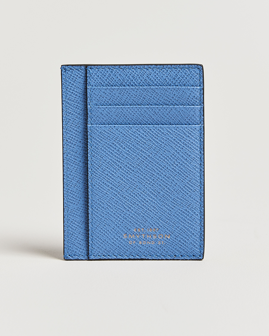 Smythson Panama 773 Cardholder Nile Blue