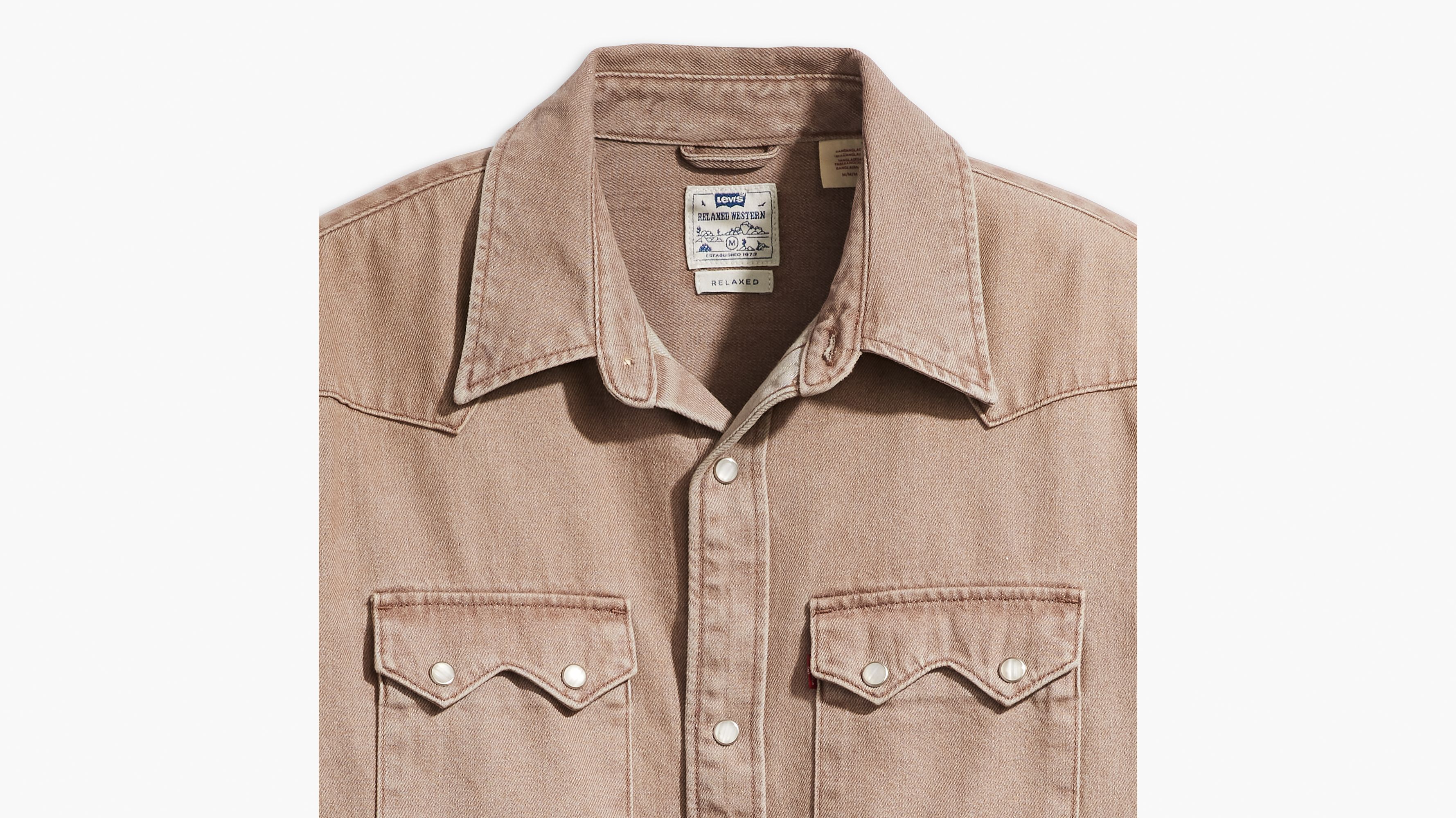 Chemise Western Sawtooth Relaxed - Clark Brown Denim - Marron