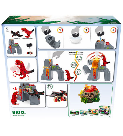 BRIO World Aktiver Vulkan m. Dinosaurier - 36092