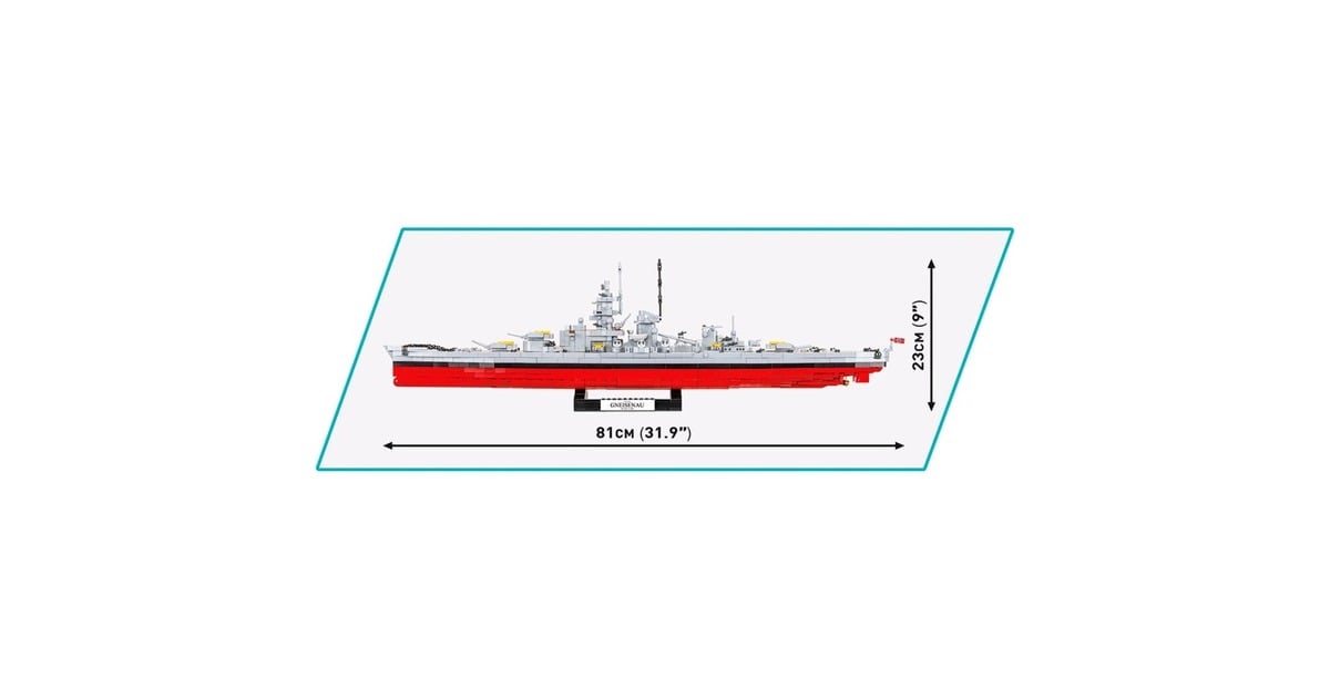COBIBattleship Gneisenau Constructiespeelgoed  (Schaal 1:300)