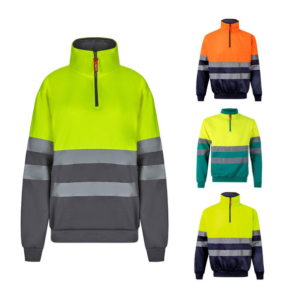 Velilla 36101 - Sweatshirt bicolore (300g/m²) en polyester éponge (100%)